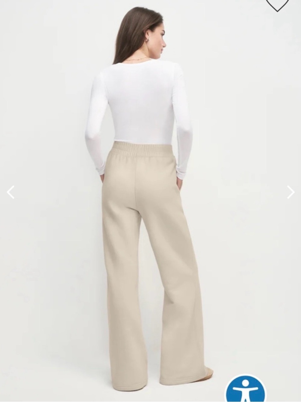 NWT Favorite Daughter Embroidered Wide Leg Sweatpant Stone sweatpants cream - Picture 2 of 5